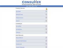 Tablet Screenshot of consumerinsuranceor.com